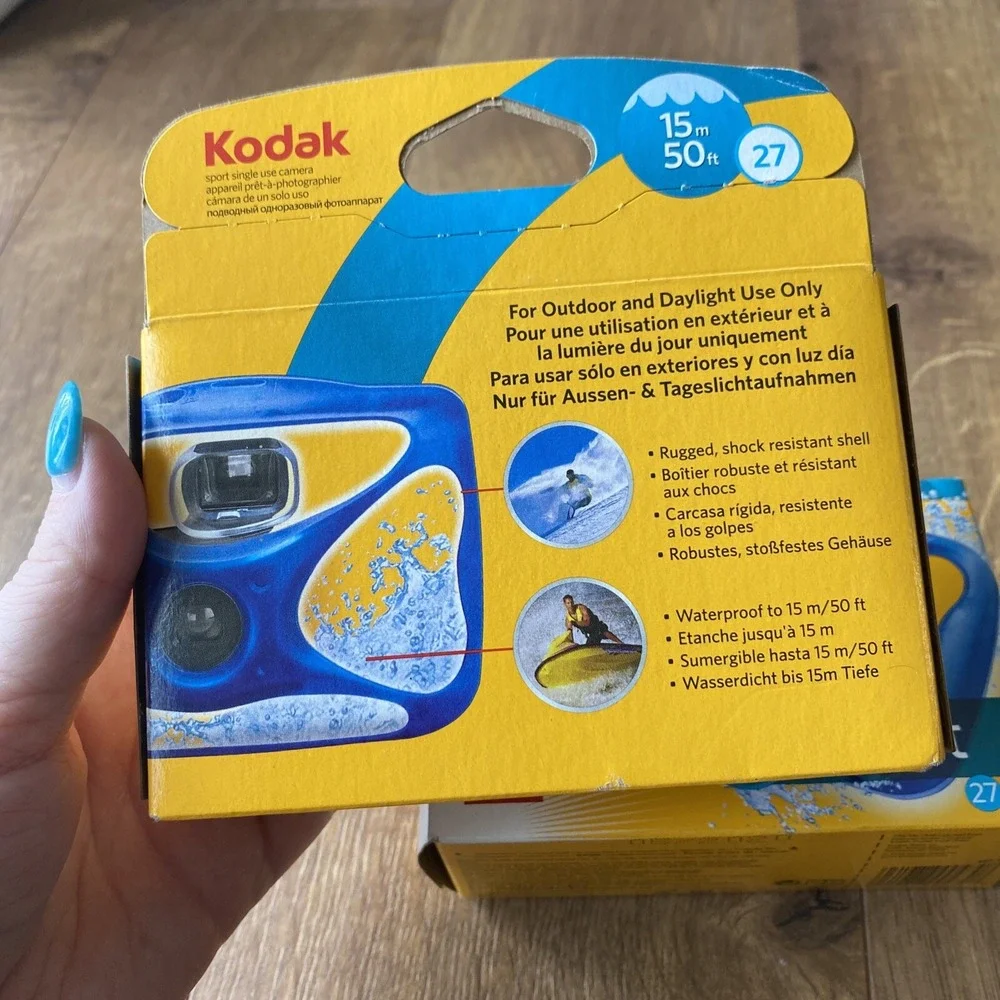2x Kodak Sport Single Use Disposable Waterproof Camera 27‎ Exposure New Exp 2020